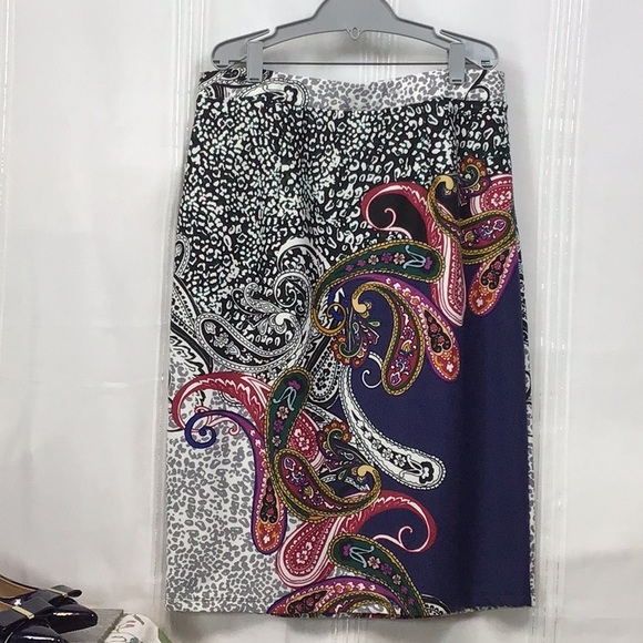 🦚Mellisa Paige ‘Paisley’ Petite Stretch Knee Length Pencil - Picture 3 of 9